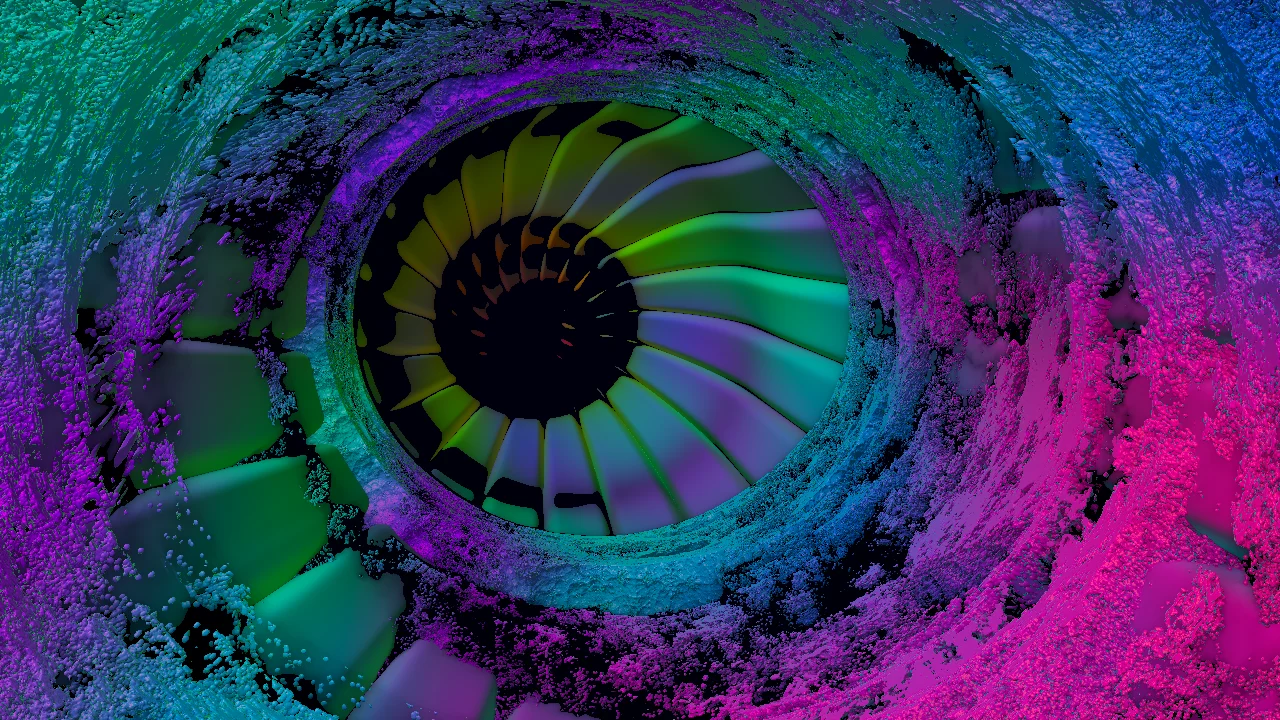 Neon Fractal Abyss Tunnel